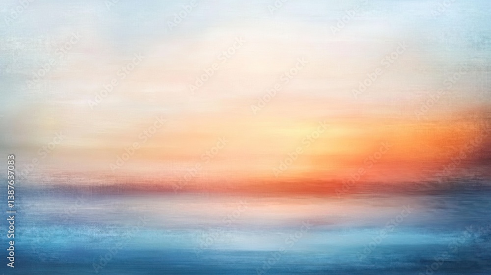 Abstract blurred sunset over ocean in soft pastel colors Abstract blurred sunset over ocean in soft pastel colors