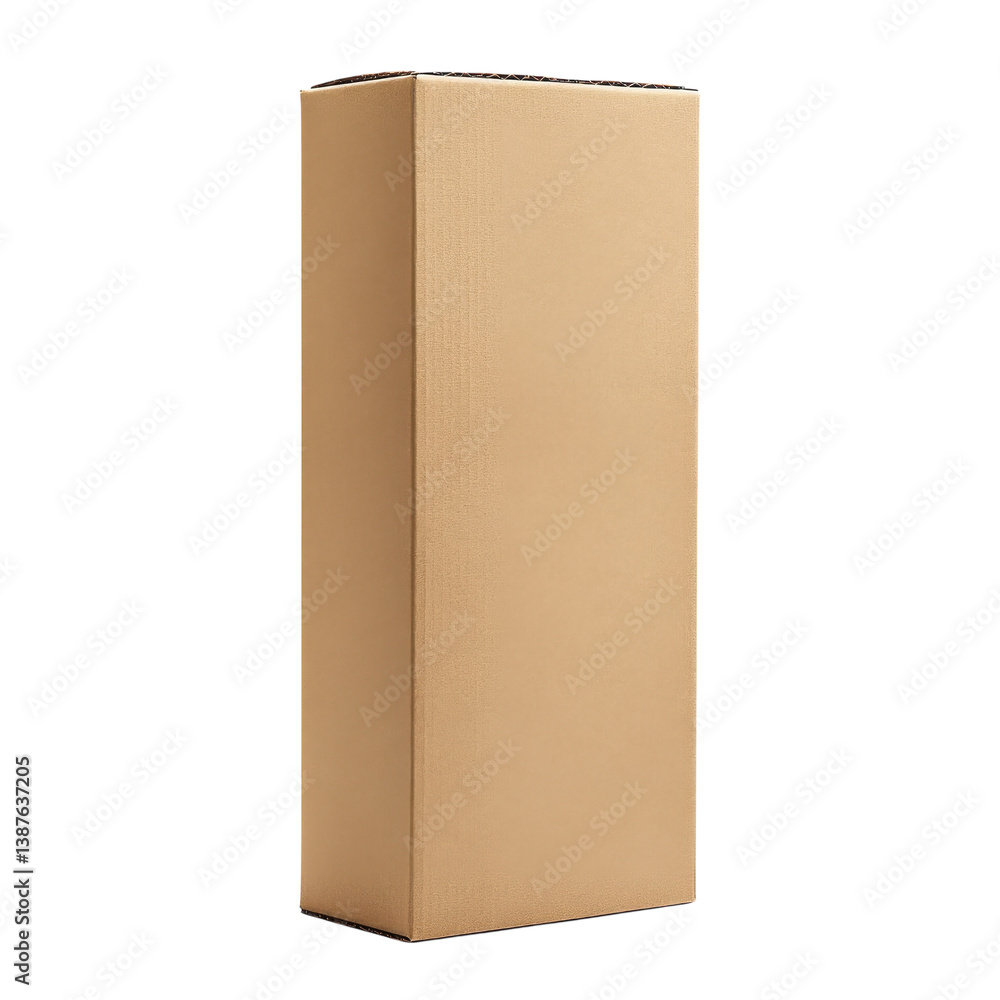 Large Vertical Carton Box Displayed on a Clean White Background Ideal for Various Packaging Needs, on the transparent background Large Vertical Carton Box Displayed on a Clean White Background Ideal for Various Packaging Needs, on the transparent background
