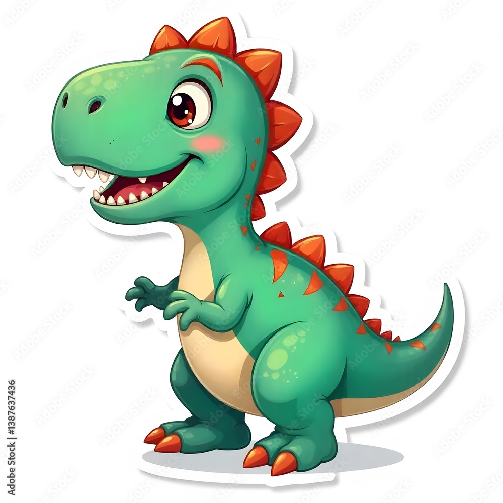 Fototapeta premium green dragon cartoon