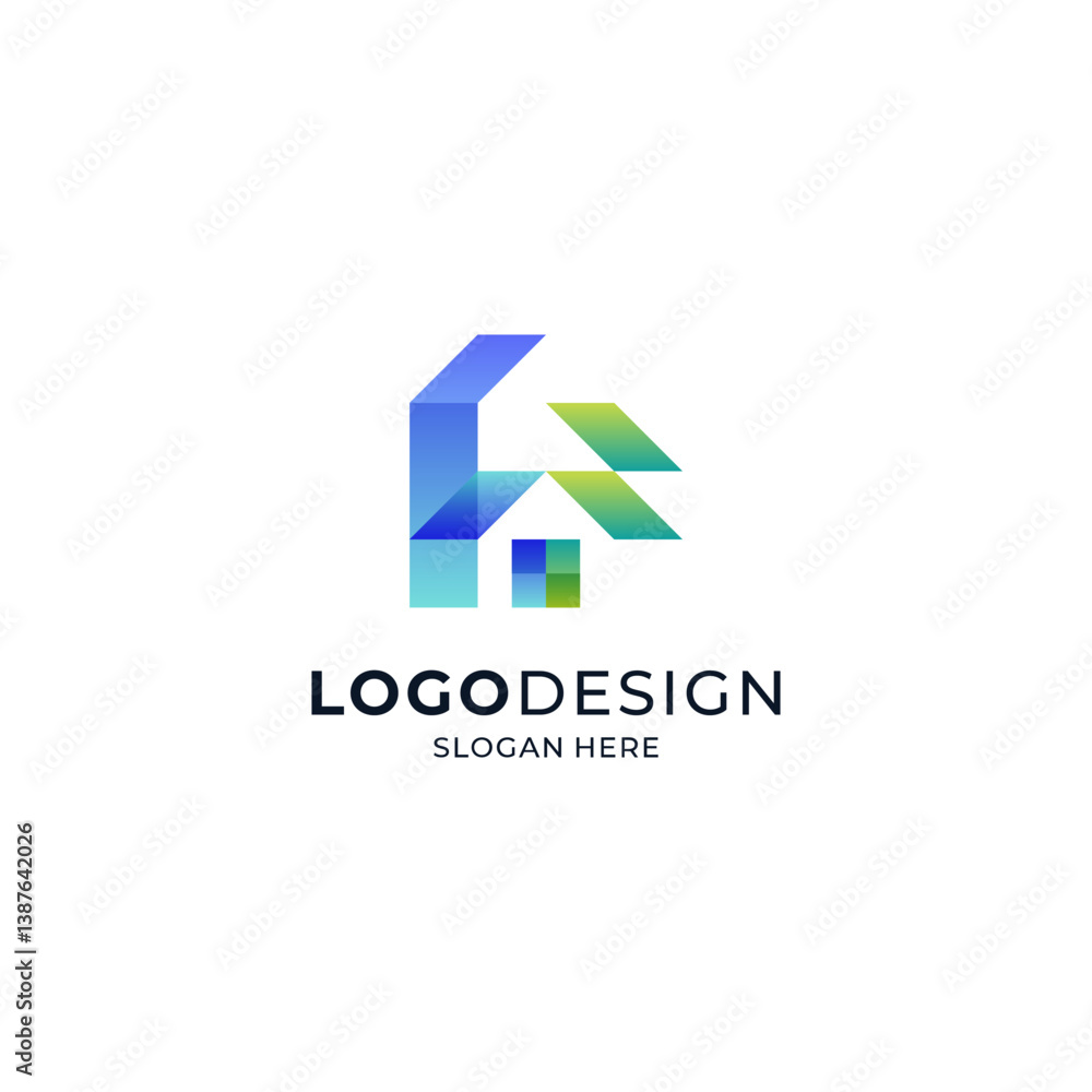 green building and foliage for eco-friendly, botanical and hydroponic housing logo green building and foliage for eco-friendly, botanical and hydroponic housing logo