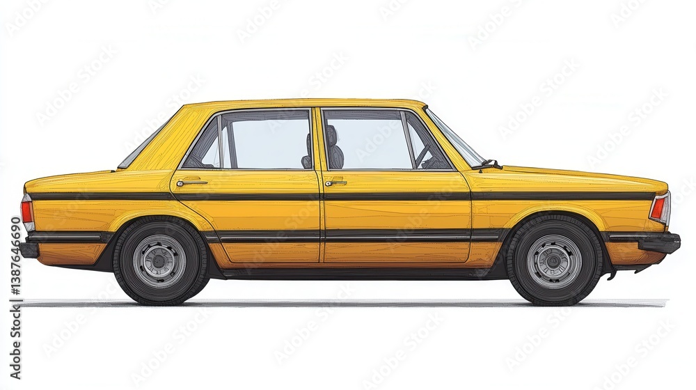 A stylish low poly illustration depicts a classic yellow taxi cab design showcasing a vintage urban four-door sedan with black stripes offe a unique retro transportation A stylish low poly illustration depicts a classic yellow taxi cab design showcasing a vintage urban four-door sedan with black stripes offe a unique retro transportation