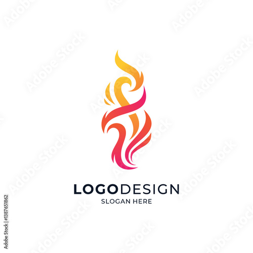 two phoenixes in flames for business, sports and brand identity logos