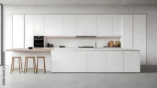 Sleek and Minimalist Kitchen Counter for Modern Living Spaces