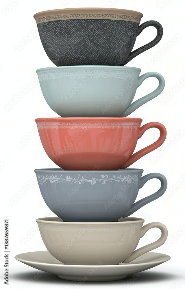 Joy of Tea time. isolated background