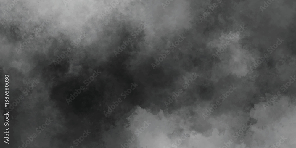 Fototapeta premium Deep Shadowy Smoke and Fog Layer in Black and Gray for Use in Editorial or Promotional Design
