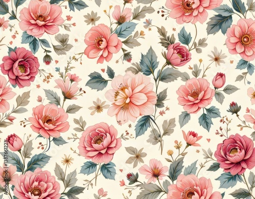 Wallpaper Mural Patrón floral Vector Torontodigital.ca