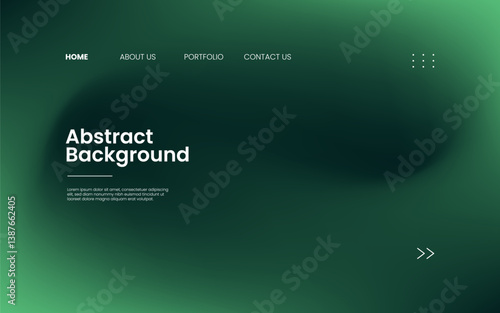Dark green gradient wave background. minimalist abstract background design. horizontal green fluid template