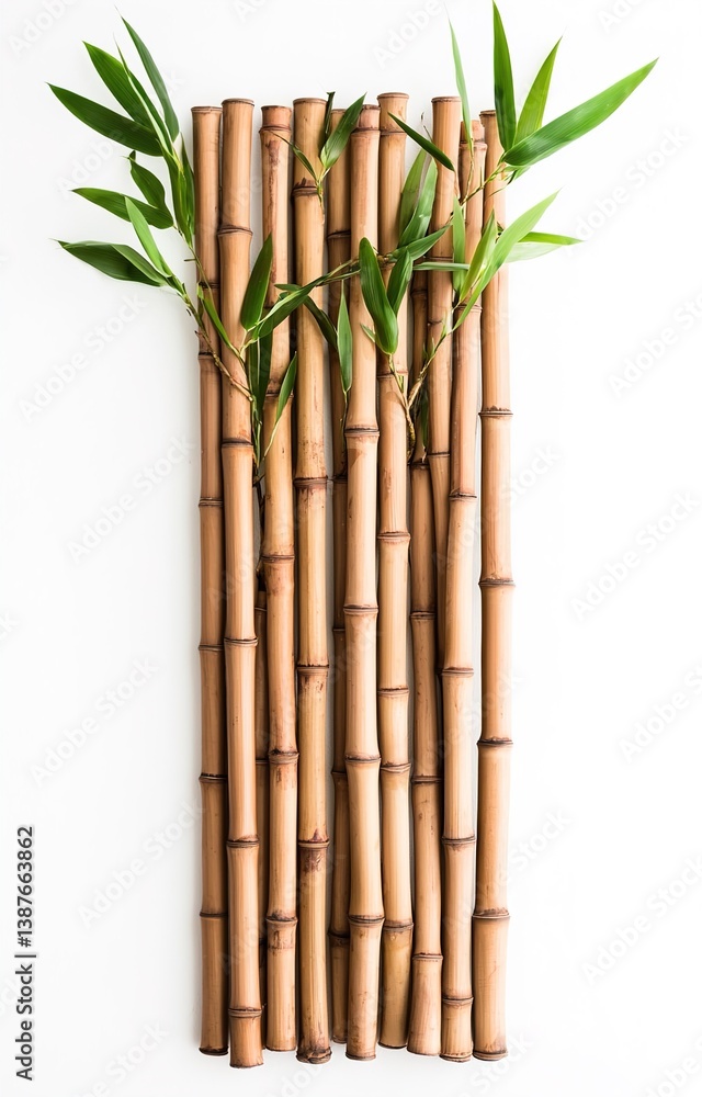 Fototapeta premium Bamboo texture. isolated background 