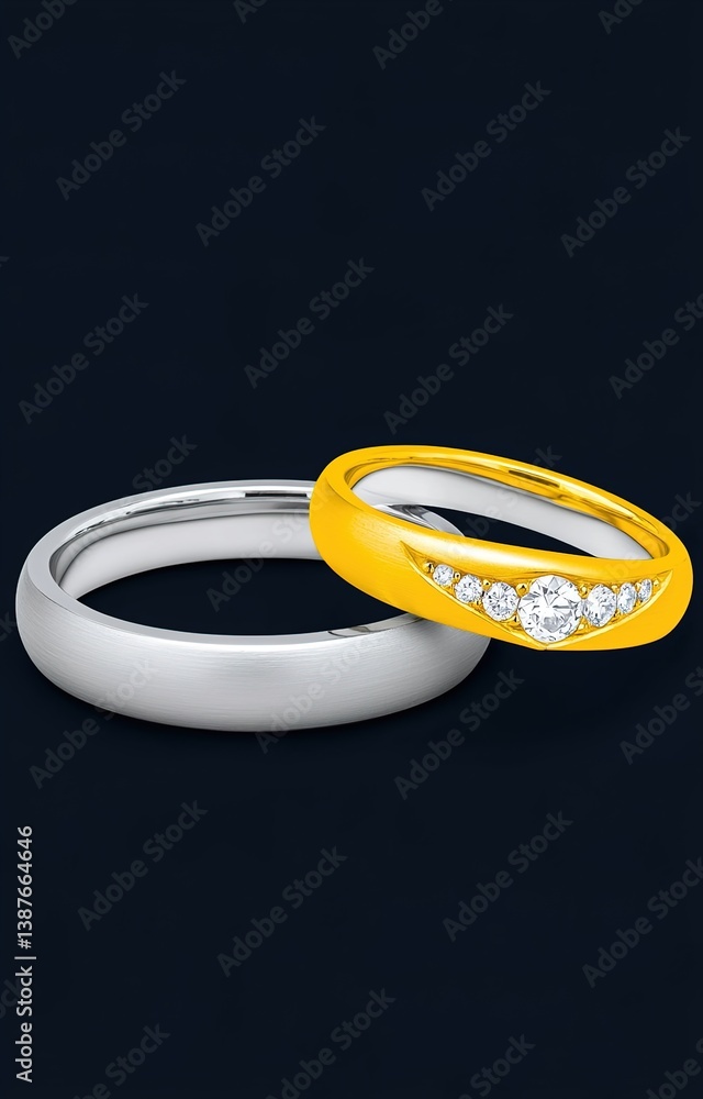 wedding rings isolated background