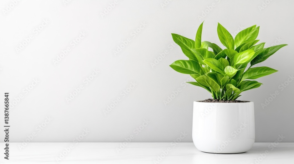 Fresh indoor plant in white pot (3) Fresh indoor plant in white pot (3)