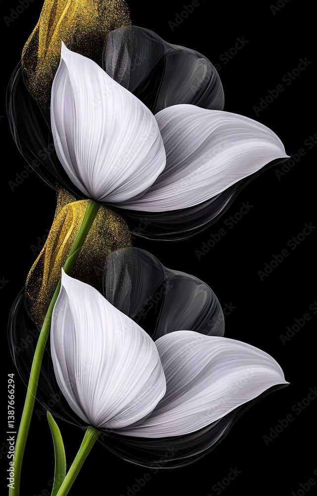 abstract floral background, holographic