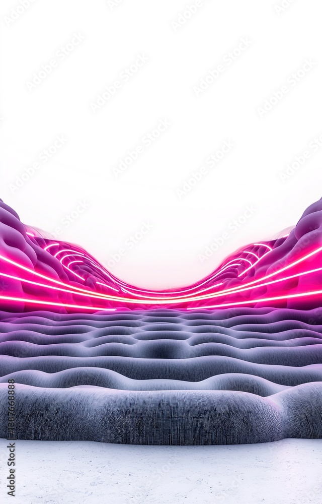 Motion flow elements with neon led illumination.