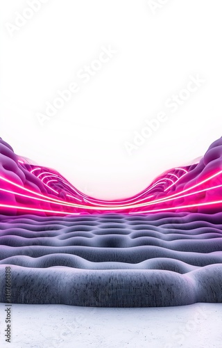 Obraz na płótnie Motion flow elements with neon led illumination. w salonie