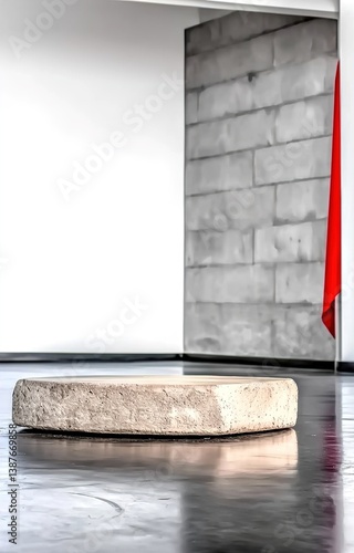 Obraz na płótnie Abstract minimalist gray cemet wall background, w salonie