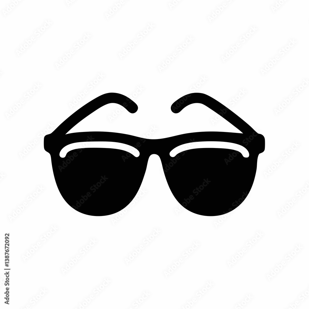 Fototapeta premium Sunglasses Icon Summer Style Eye Protection Sun Accessory Vector Illustration