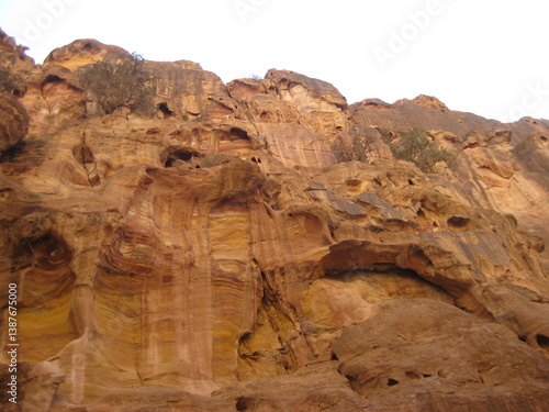 Wallpaper Mural Terracotta textured rock Jordan, Natural sand-colored background Torontodigital.ca