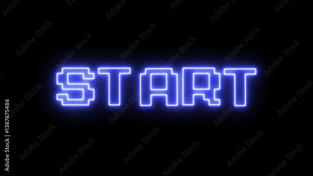 Start Text Animation With Neon Effect Start Text Animation With Neon Effect