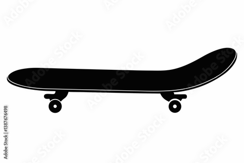 a skateboard design silhouette vector illustration