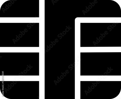 Sim EMV chip icon in flat isolated on transparent background