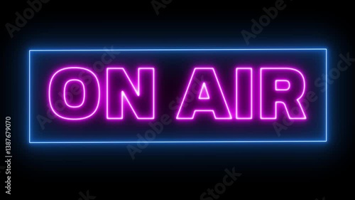 On Air Text Animation With Neon Effect
