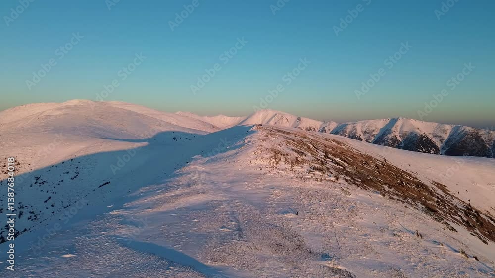 Drone View of Frozen Peaks, Tatras, Slovakia, Winter Wonderland in the Mountains Drone View of Frozen Peaks, Tatras, Slovakia, Winter Wonderland in the Mountains