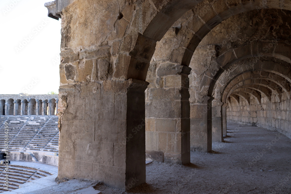 Aspendos, Turkey. Second century Roman theatre Aspendos, Turkey. Second century Roman theatre