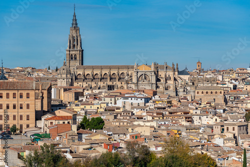 Panoramic View of Toledo, Spain on a Clear Day
