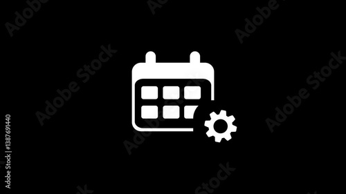 Wallpaper Mural Event management icon animation.Calendar icon,Working Schedule icon,An editable design icon of calendar setting. Torontodigital.ca