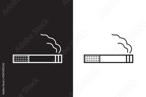 Cigarette icon set logo set vector, EPS10
