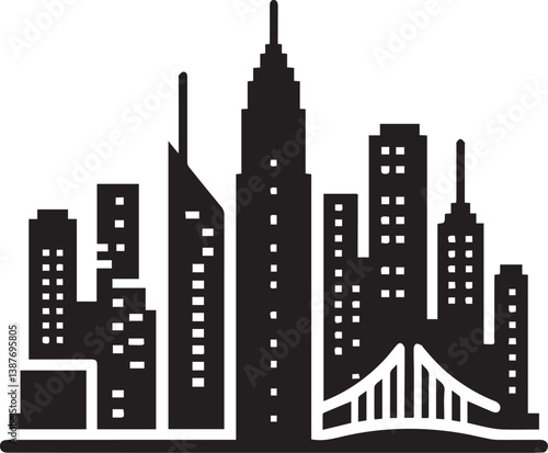 City silhouette vector