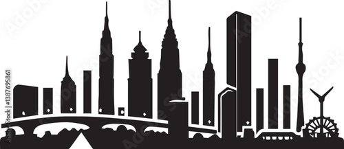 City silhouette vector
