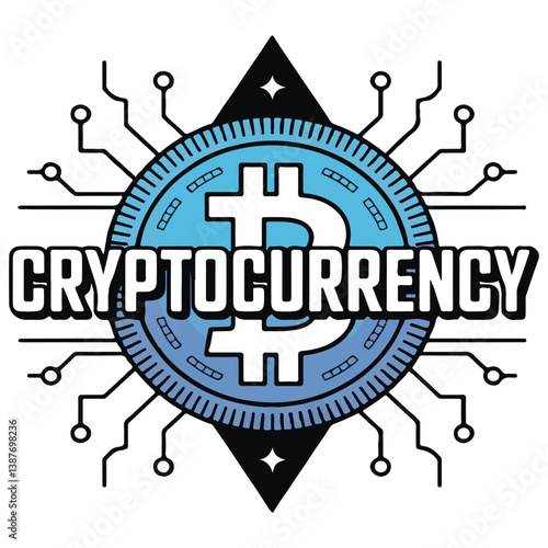 Bold Crypto Vector Emblem Design.