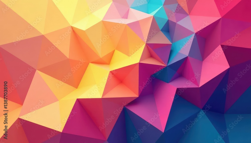 Geometric abstract shapes, vibrant color palette, infinitely repeating , seamless, angles Geometric abstract shapes, vibrant color palette, infinitely repeating , seamless, angles