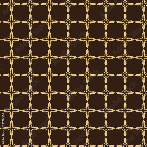 seamless pattern with golden ornament