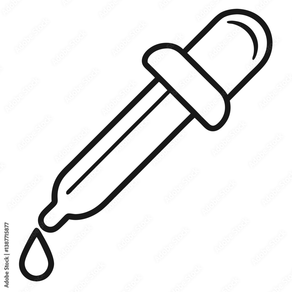 Dropper Coloring Book Page Line Art Drawing