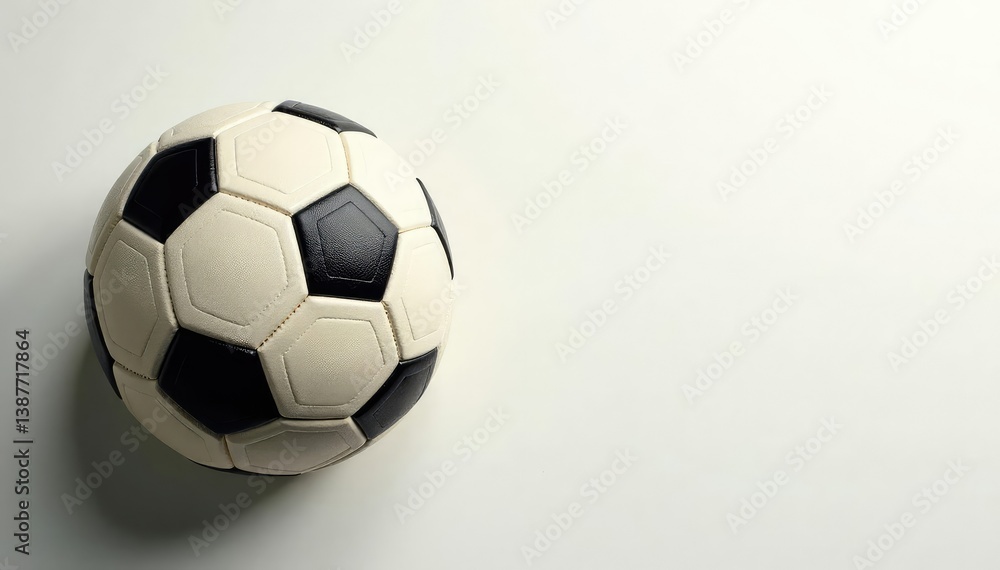 Naklejka premium Overhead view of football on white background , season, shot, sports ball