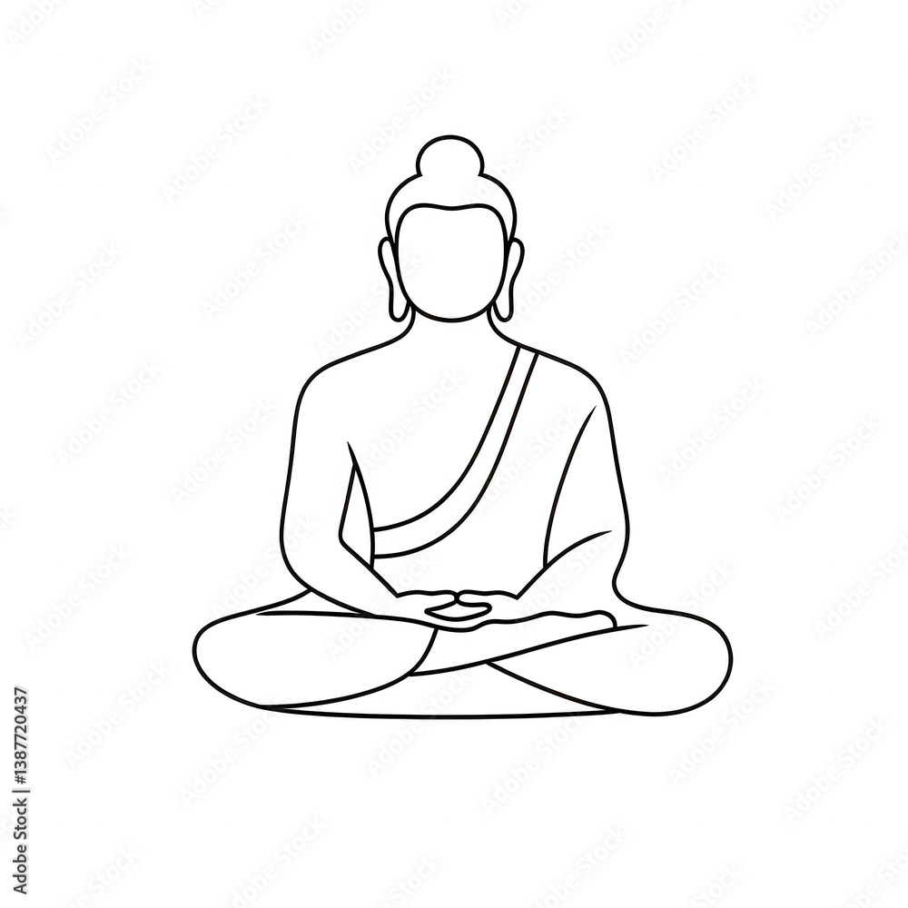 A serene silhouette of a meditating figure, embodying peace and tranquility. Perfect representation of mindfulness and spiritual contemplation. A serene silhouette of a meditating figure, embodying peace and tranquility. Perfect representation of mindfulness and spiritual contemplation.