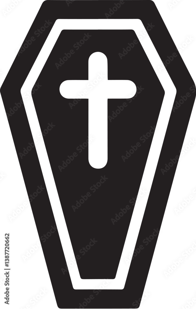 Obraz premium Coffin Vector Icon