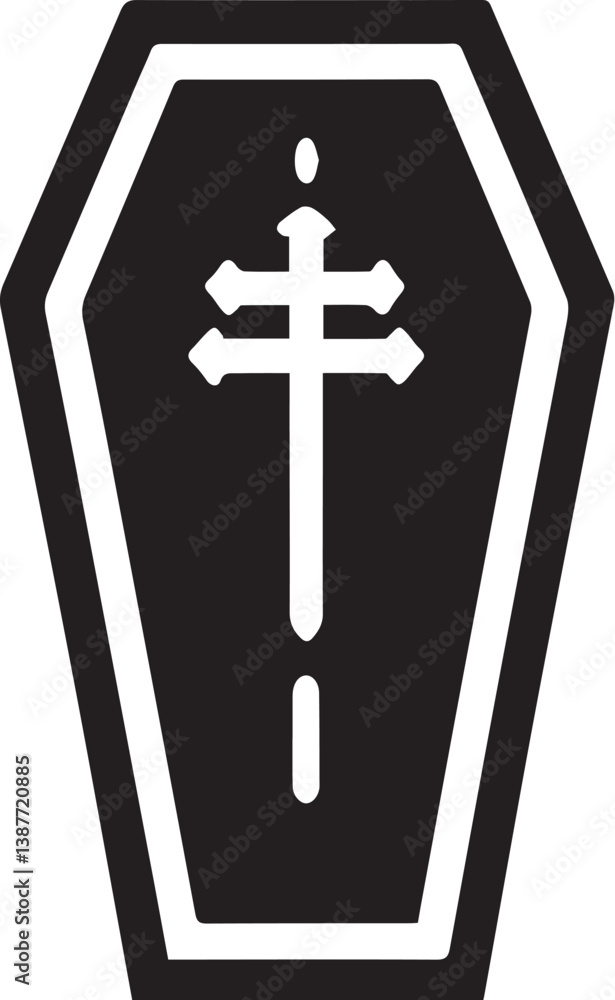 Obraz premium Coffin Vector Icon
