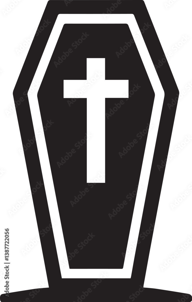 Obraz premium Coffin icon vector