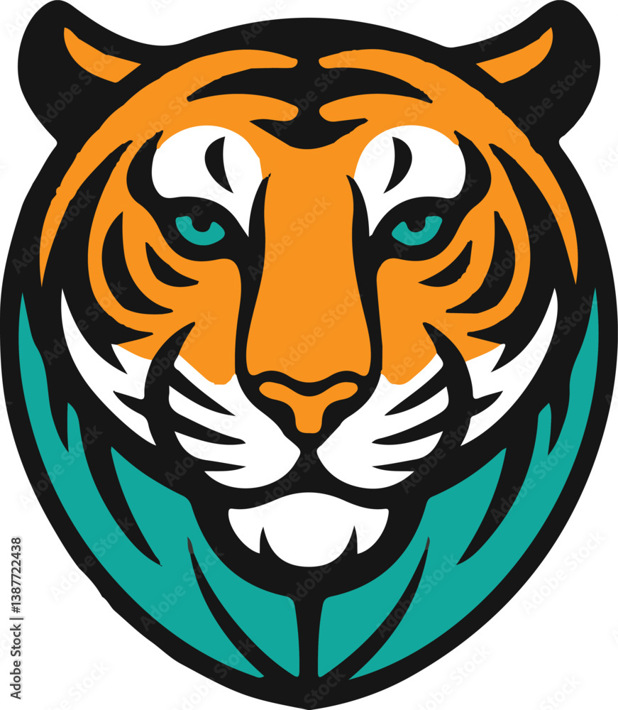 Angry Tiger Mascot, Isolated vector logo illustration Angry Tiger Mascot, Isolated vector logo illustration