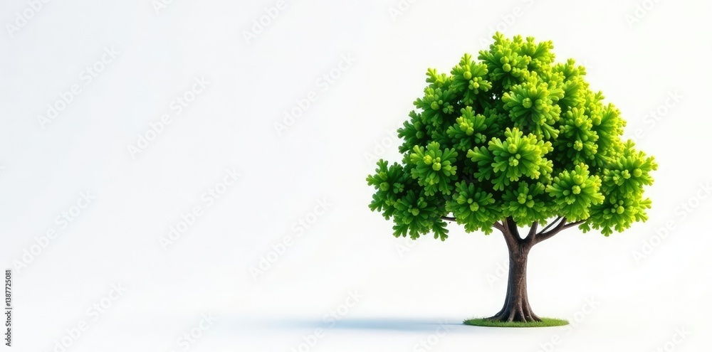 Single tree against a bright white background with some subtle texture, shadow, detail, light Single tree against a bright white background with some subtle texture, shadow, detail, light