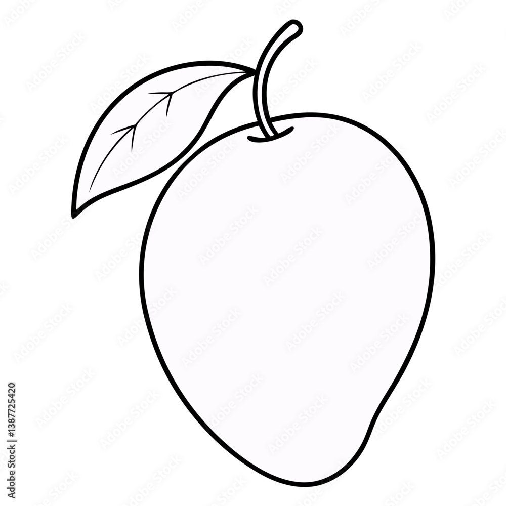 Mango Fruit Coloring Book Page – Tropical Line Art Drawing for Kids and Adults
Mango Fruit Coloring Book Page – Tropical Line Art Drawing for Kids and Adults