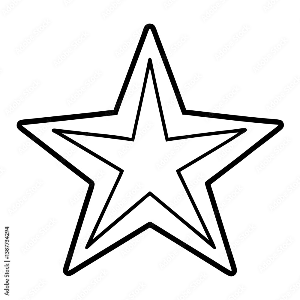 Star Coloring Book Page Line Art Drawing Outline Star Coloring Book Page Line Art Drawing Outline