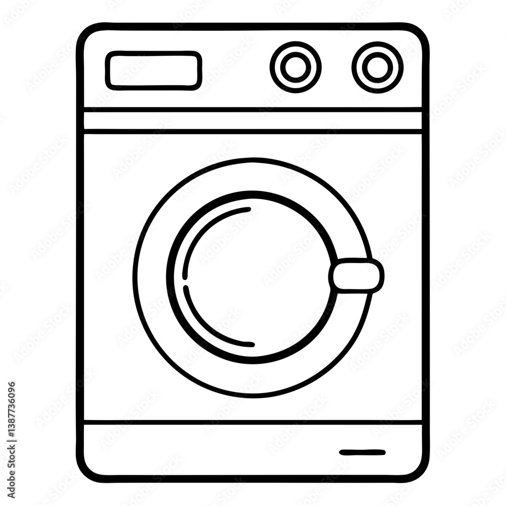 Washing Machine Coloring Page Line Art Drawing Washing Machine Coloring Page Line Art Drawing