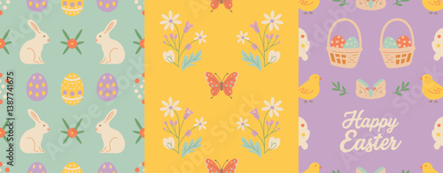 vector, pattern, easter, card, illustration, design, flower, spring, bird, cartoon, set, decoration, nature, baby, egg, floral, pink, seamless, wallpaper, holiday, art, summer, greeting, leaf, ornamen