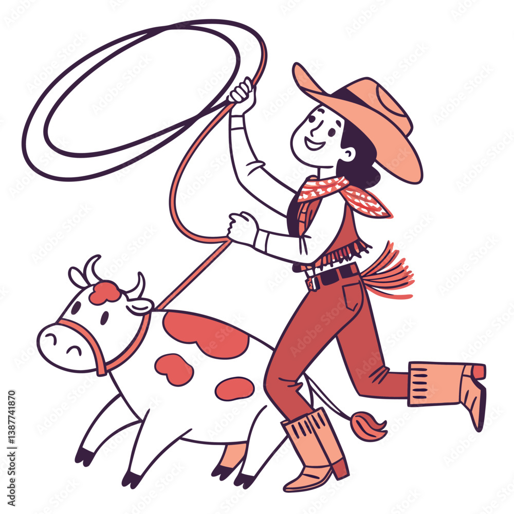 Fototapeta premium Funny cartoon pirate character with a guitar illustration