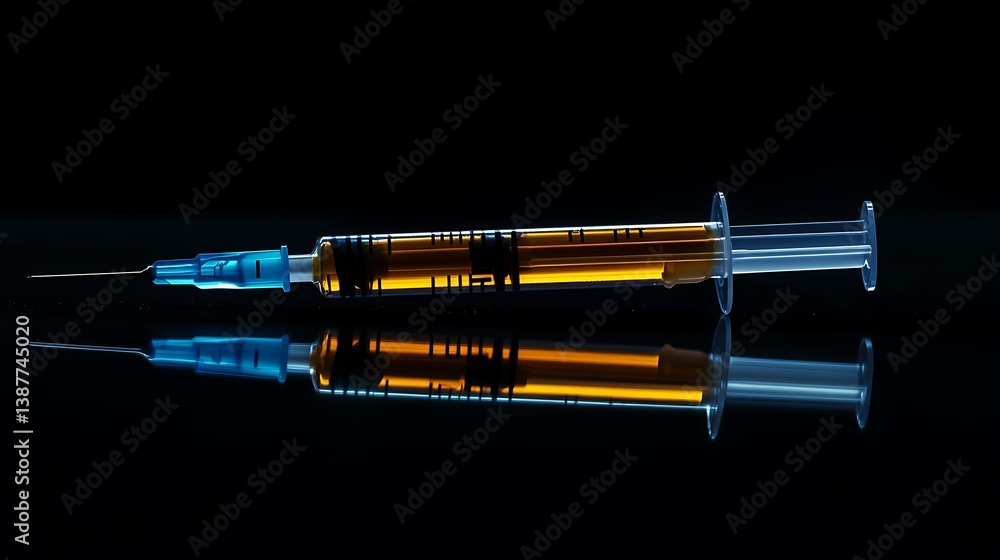 Fototapeta premium Futuristic Syringe Designs Showcasing Precision and Advanced Medical Technology