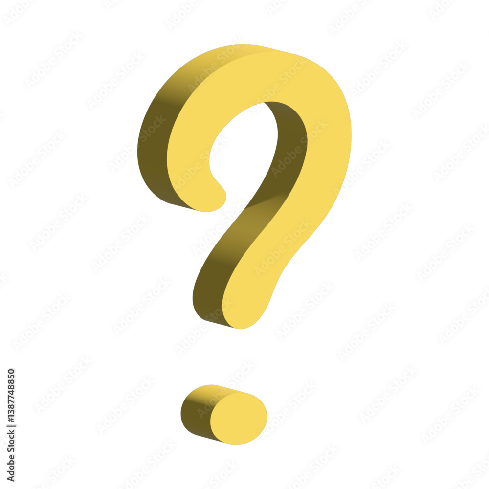 Naklejka premium 3d question mark clipart Single element for design