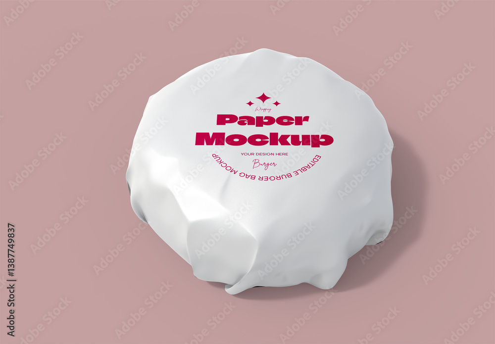 Wrapper Packaging Example Burger Paper Wrapper Packaging Mockup Stock Template | Adobe Stock